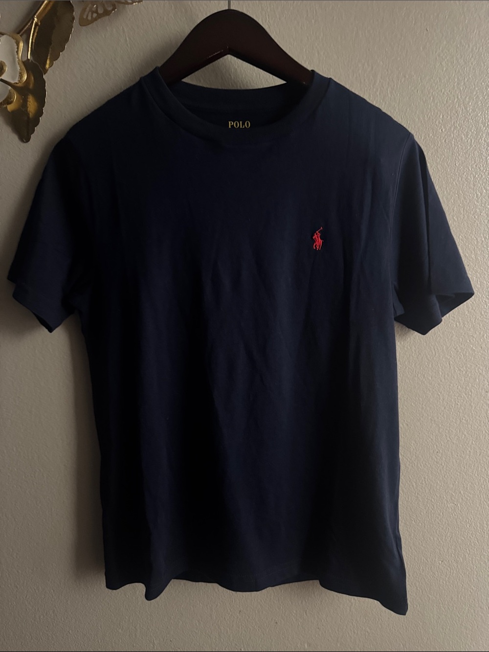 Polo by Ralph Lauren Navy Tee with Red Pony Logo